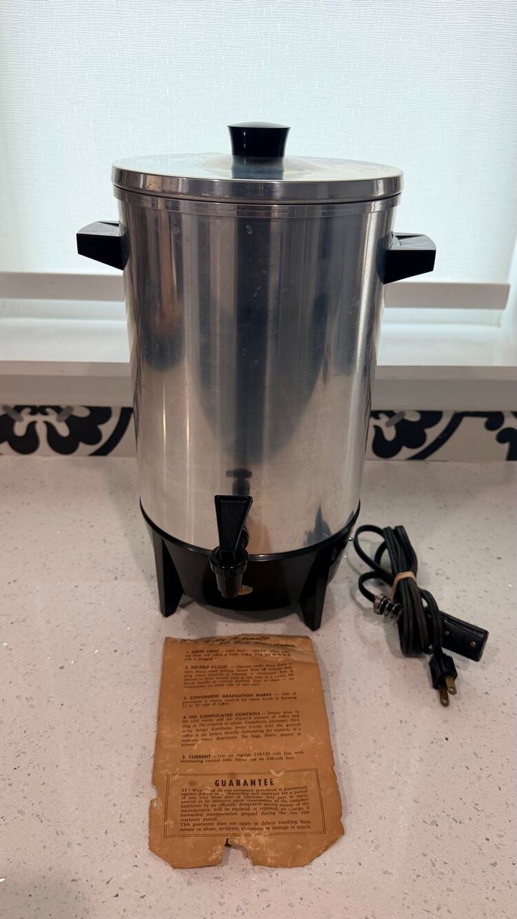 Vintage West Bend 30 Cup Capacity Electric Coffeemaker